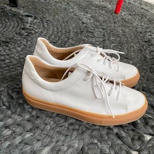 KMB white leather sneakers